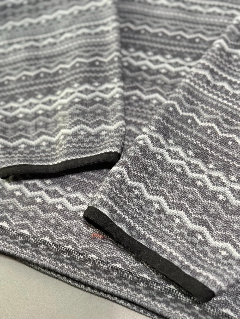 The North Face Men's Gray Patterned Half-Zip Fleece Pullover